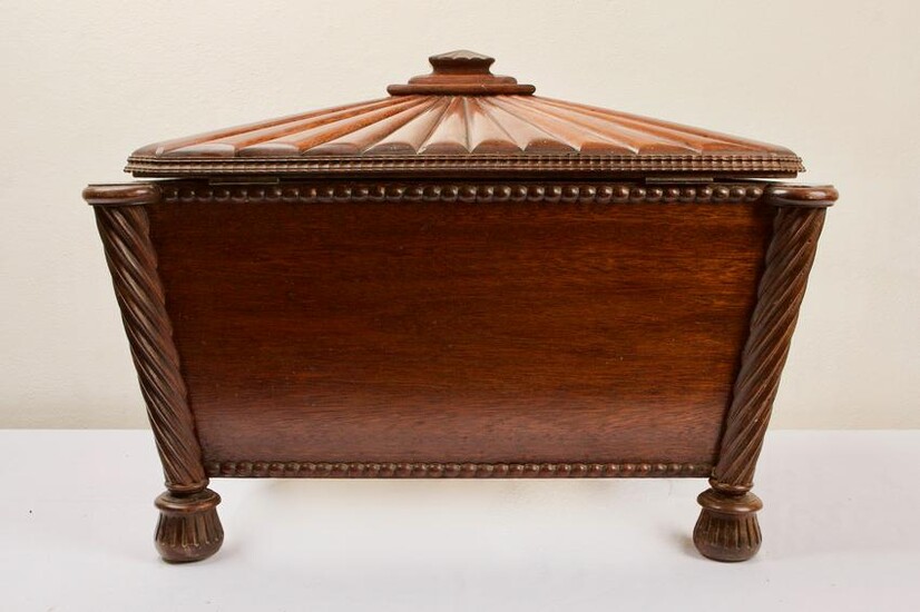 Large Mid-Victorian Ship Captain's Chest