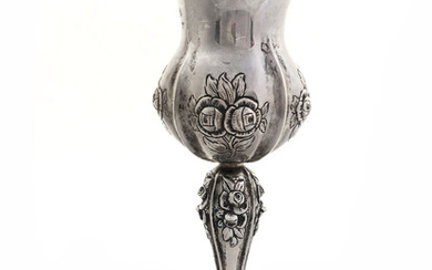 Large silver cup on a leg, probably Austrian Size...