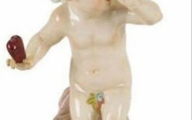 Late 19Th C. Meissen Porcelain Figure Of Putti