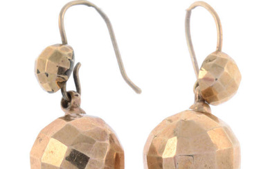 Late 19th century 9ct gold earrings