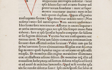 Lincolnshire Abbot's Sermons.- Gilbertus de Hoilandia. Sermones super Cantica canticorum, Florence, Nicolaus Laurentii, 1485.