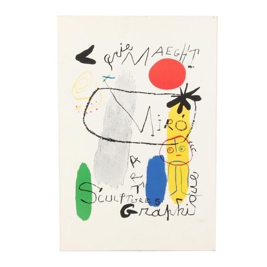 Lithographic Exhibition Poster for Galerie Maeght after Joan Miró