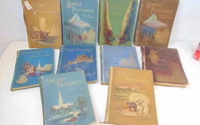 Lot books, various country pictures, London, Swiss, United States, Holland, Irish, French & more