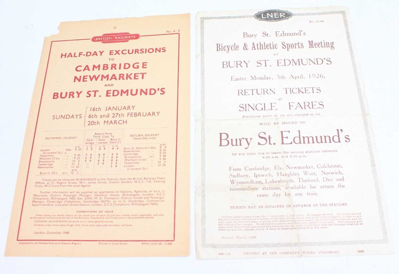 Lot details An LNER 1926 Bury St Edmunds Bicycle...