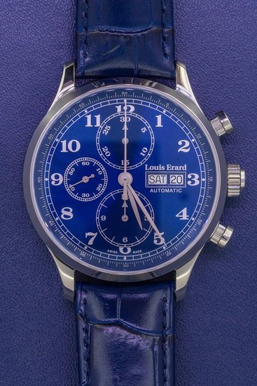 Louis Erard - Automatic Chronograph Watch 1931 Blue - 78225AA25.BDC37 - Men - BRAND NEW