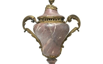 Louis XVI Style Gilt Metal Mounted Marble Urn