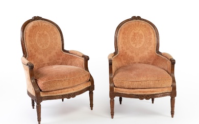 Louis XVI armchairs and a footrest