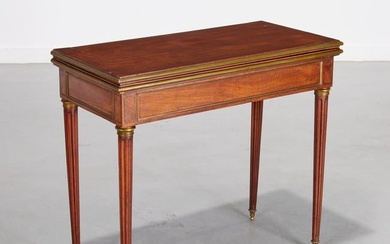 Louis XVI brass mounted mahogany game table