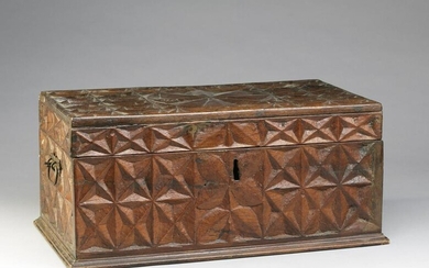 MANIFATTURA ITALIANA DEL XVII SECOLO Walnut carved box