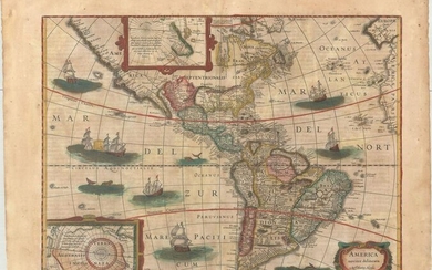 MAP, Western Hemisphere, Hondius/Jansson
