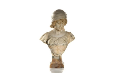 MARBLE BUST OF PEASANT WOMAN