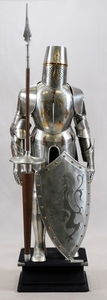 MARTO MADE IN SPAIN JOUSTING SUIT OF ARMOR 79 WITH STAND AND JOUSTING LANCE