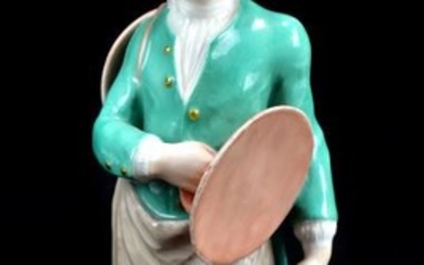 MEISSEN; a mid-18th century figure of a laundry man...