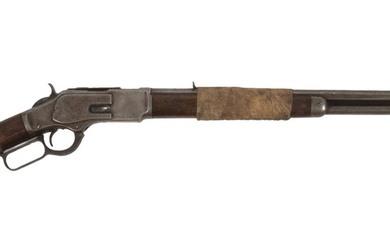 MODEL 1873 WINCHESTER INDIAN RIFLE, .44-40 CAL WCF, BELONGED TO TWO FEATHER, NORTHERN CHEYENNE, PROBABLE LITTLE BIG HORN CARRY