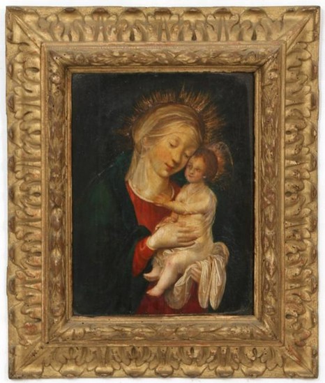 Madonna and Child, Oil on Panel