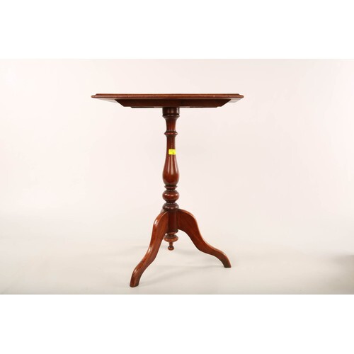 Mahogany side table, circa 1900 with fantastic patina to the...