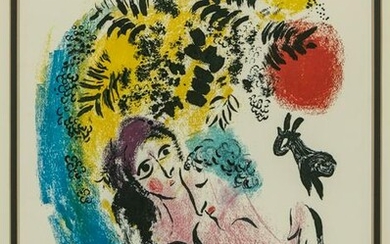 Marc Chagall (1887-1985) Les Amoureux Litho SIGNED