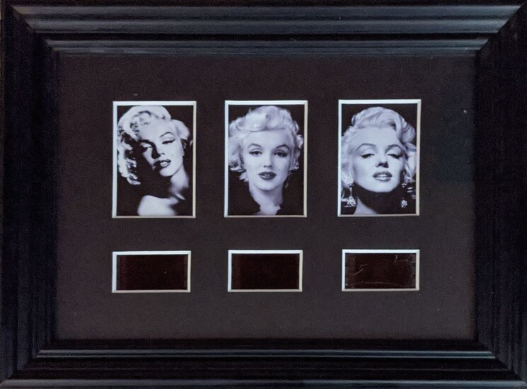 Marilyn Monroe trio framed film cell photos