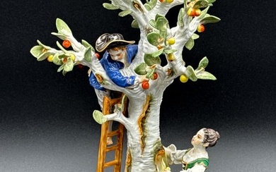 Meissen Porcelain Apple Harvest Figural Group