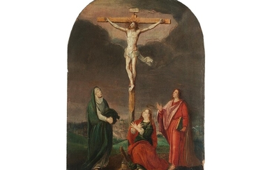 Meister der flämischen Schule des 16. Jahrhunderts, Christus am Kreuz