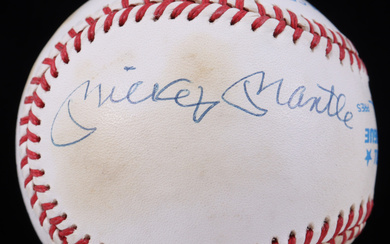 Mickey Mantle, Duke Snider & Willie Mays Signed OAL Baseball (Beckett)