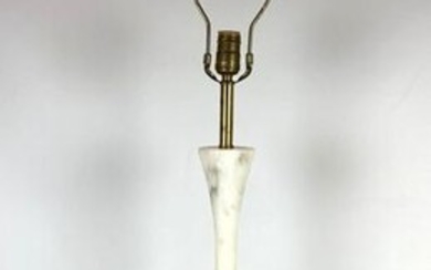 Mid Century Modern Glass and Marble Table Lamp.
