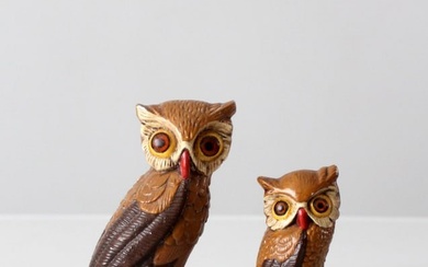 Mid-Century Owls Pair