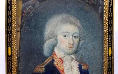Miniature showing an officer in bust decorated with the Order...