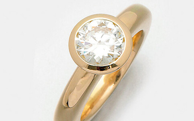 Modern diamond solitaire ring