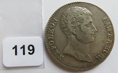 Monnaie - 5 Francs Napoléon empereur, tête nue, calendrier révolutionnaire, type provisoire AN 12 M Toulouse (argent, 24,92 g, 427 169 ex.) TTB