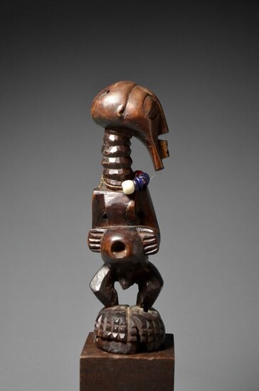 NO RESERVE Power figure - Beads, Wood - NKISI - Songye - DR Congo