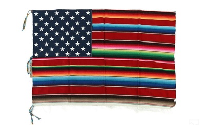 Nacho Becerra b.1962 Urban Textile American Flag