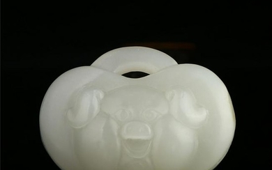 Natural Hetian Hand Carved Pig Pendant