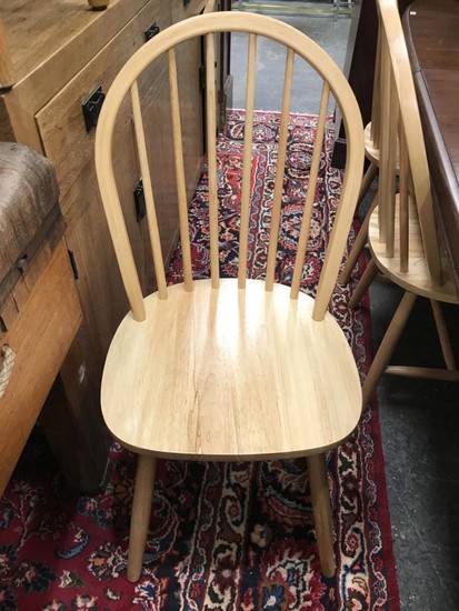 Natural Spindle Back Dining Chairs