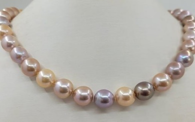 Necklace 10x11mm Multi Edison Freshwater Pearls