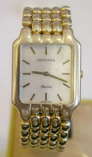 New Solid 18k Yellow Gold JUVENIA Men's watch Ref