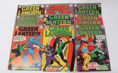 Nine 1960's DC Comics, Green Lantern #42 #43(1st appearances Major Disaster) #44 #45 #46 #47 #48 #49(1st appearance of Dazzler) #50