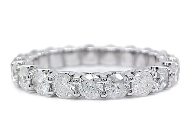 No Reserve Price - 2.72 Carat Diamonds Eternity - Ring - 14 kt. White gold
