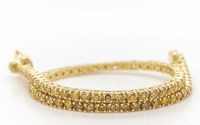 No Reserve Price - 3.15 tcw - 14 kt. Yellow gold - Bracelet Diamond