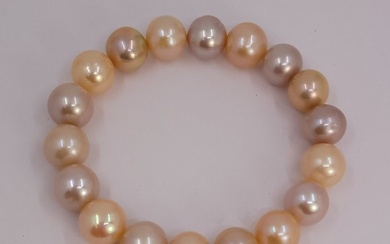 No Reserve Price - Bracelet 10.5x11.5mm Multi Edison Freshwater pearls