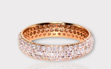 No Reserve Price - IGI 0.95 Ct - Eternity ring - 14 kt. Rose gold Diamond (Natural)