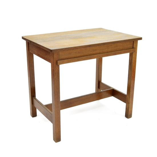Oak rectangular Haagse School coffee table, design Hendrik...