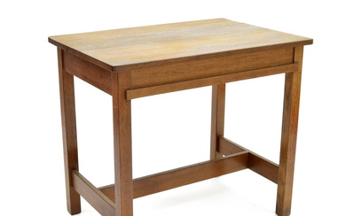 Oak rectangular Haagse School coffee table, design Hendrik...