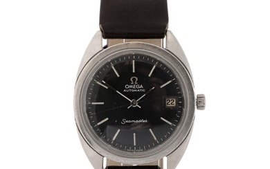 Omega A wristwatch of steel. Model Seamaster, ref. 166.0218. Mechanical movement with...