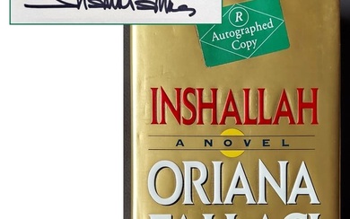 Oriana Fallaci: Inshallah, 1992 Signed First Edition, First Printing Signed by Oriana Fallaci on