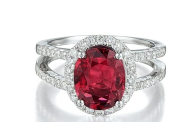 Orianne 2.62-Carat Unheated Ruby and Diamond Ring