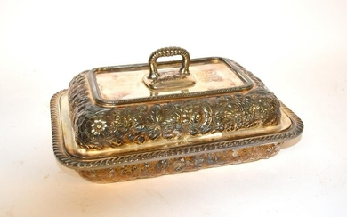 Ornate Silver Plated Covered Vegetable Dish