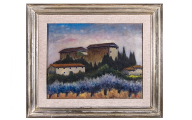 Ottone Rosai (Firenze, 1895 - Ivrea, 1957), Monterongriffoli (Siena). 1938.