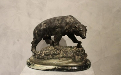 Ours en métal argenté