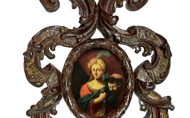 Oval depicting Judith with the head of Holofernes